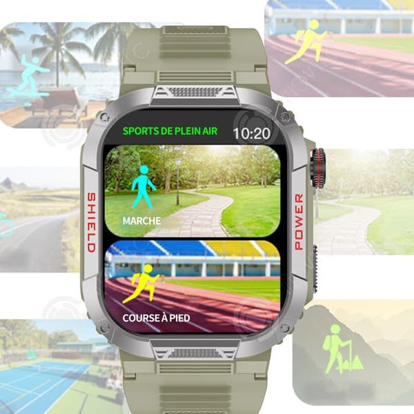 INN Smart Watch 2,02 tums skärm Bluetooth Call AI Health Monitoring Smart Watch med låg strömförbrukning
