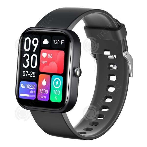 INN Smart Watch Smart Talking Watch 2,0 tum Talking Watch Dammtät och vattentät IP68 350 mah Svart