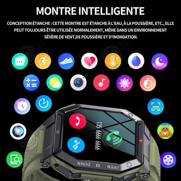 INN Smart Watch 350mAh bluetooth hälsoövervakning ring smart watch utomhusövervakning strömförbrukning ve