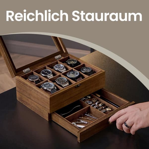 Klockbox, 27x20x13 cm, Ebenholtsvart