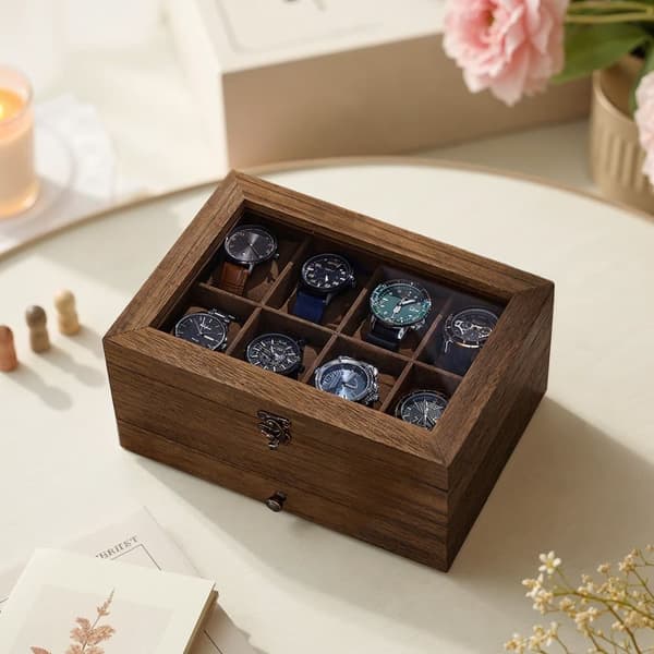 Klockbox, 27x20x13 cm, Ebenholtsvart