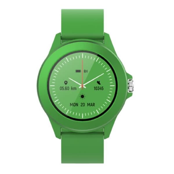 Ansluten och Smart Watch 5.0 IP68 med pulssensor Forever Green