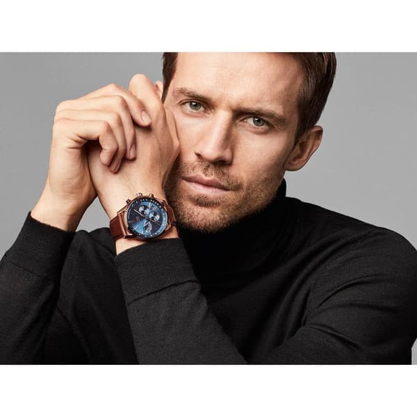 Hugo Boss 1513604 læderrem kronograf kvarts herreur