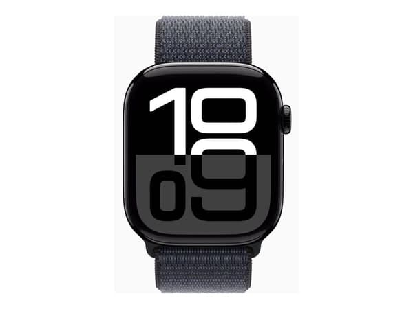 Apple Watch Series 10 GPS + Cellular 46mm – Jet Black Aluminium Case with Ink Sport Loop