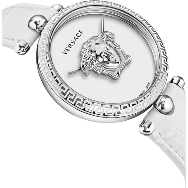 Quartzur för Kvinnor - VERSACE - Palazzo VECO02322 - Vit - Läder - Chic