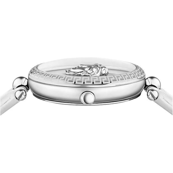Quartzur för Kvinnor - VERSACE - Palazzo VECO02322 - Vit - Läder - Chic