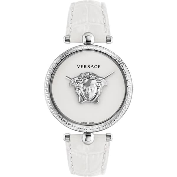 Quartzur för Kvinnor - VERSACE - Palazzo VECO02322 - Vit - Läder - Chic