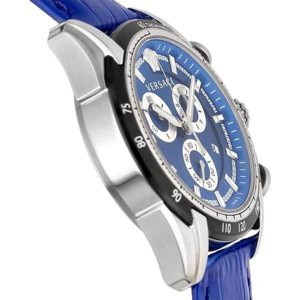 Quartz Klocka Herr - VERSACE - VE2I00721 - Blå - Läder - 3 Atm - Rund - Chic