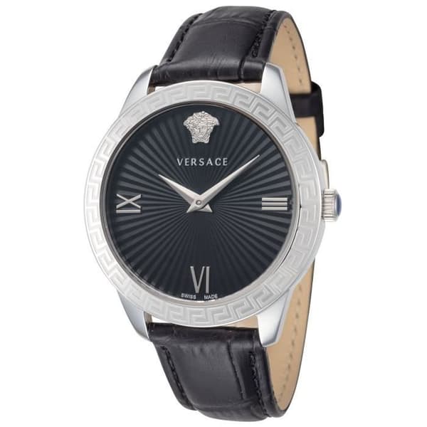 Kvinnotime - VERSACE - Greca VEVC00821 - Svart - Läder - Snygg