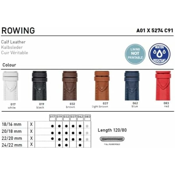 Kellon ranneke Morellato A01X5274C91037CR18 18 mm Ruskea