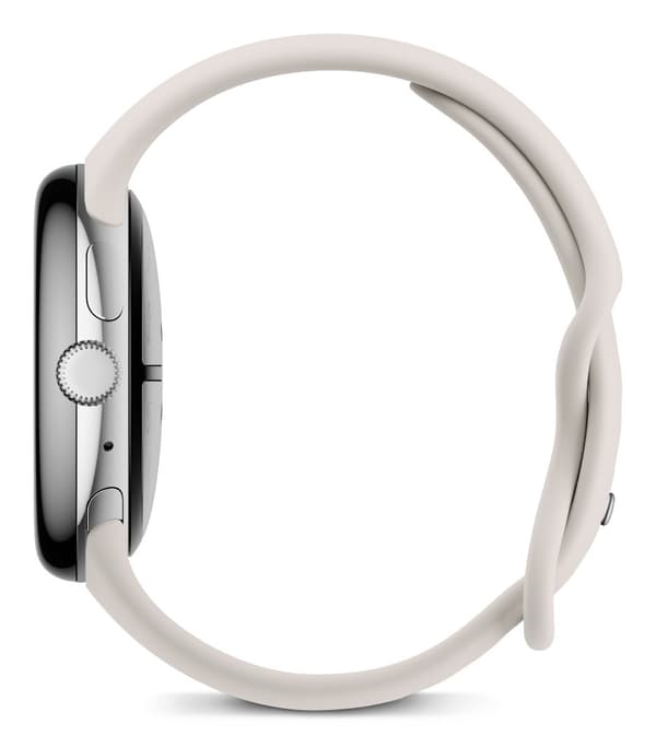 Google Pixel Watch 3 AMOLED 45 mm digital touchskærm 4G sølv Wi-Fi GPS (satellit)