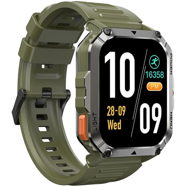 Blackview W70 Pro Robust Smartwatch Bluetooth 900mAh, 1.45" vattentålig klocka med LED-lampa, Kompass - Grön