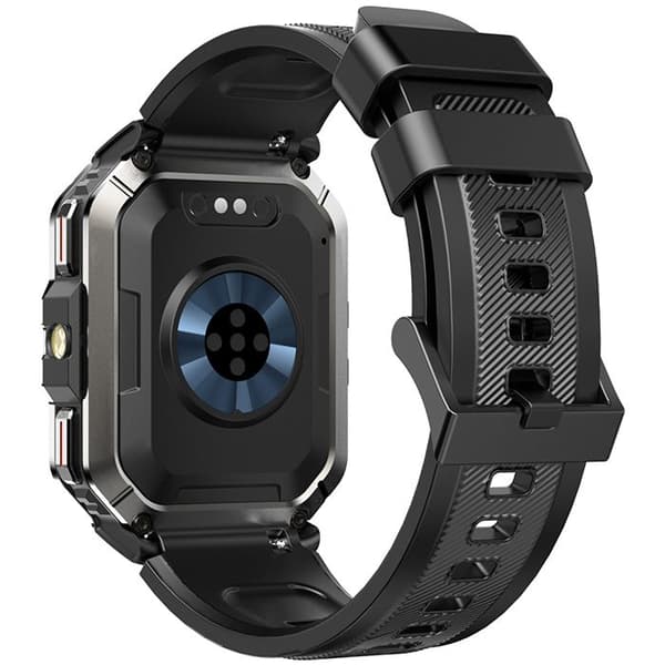 Blackview W70 Pro Robust Smartwatch Bluetooth 900mAh, 1.45" vattentålig Smartwatch med LED-lampa, Kompass - Svart