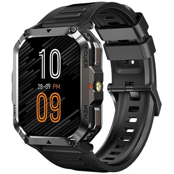 Blackview W70 Pro Robust Smartwatch Bluetooth 900mAh, 1.45" vattentålig Smartwatch med LED-lampa, Kompass - Svart