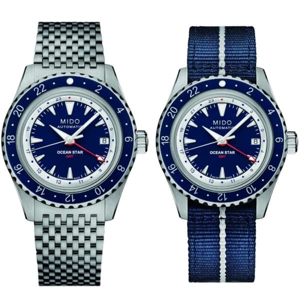 Miesten rannekellot Mido OCEAN STAR GMT SPECIAL EDITION Hopeinen