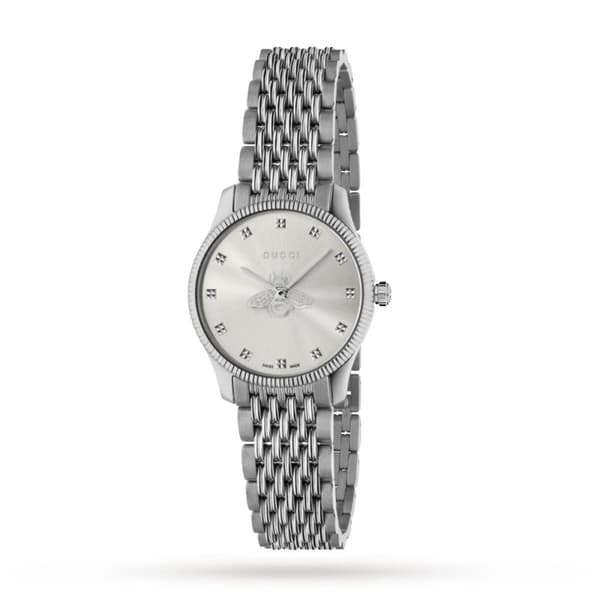 Naisten rannekellot Gucci G-TIMELESS SLIM Hopeinen (Ø 28 mm)
