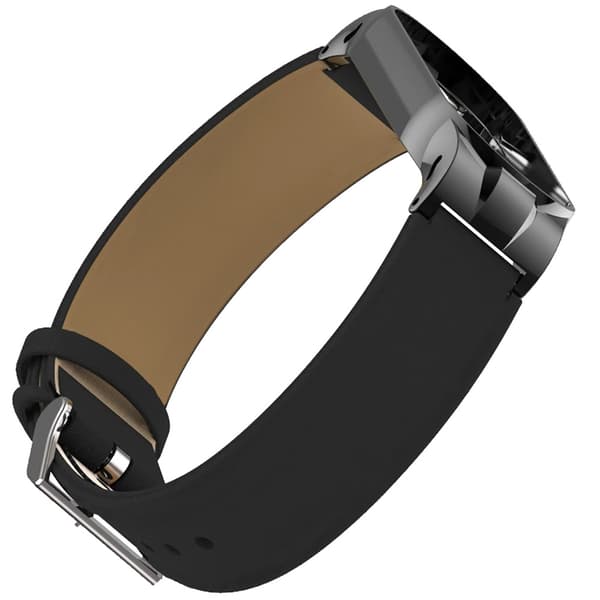 Nahkaranneke Xiaomi Mi Band 8:lle - Musta