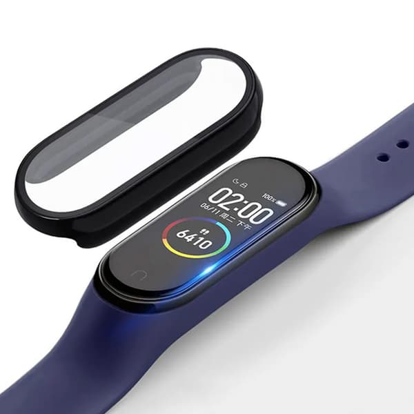 Suojakuori + lasi 2in1 Xiaomi Mi Band 8 - Musta