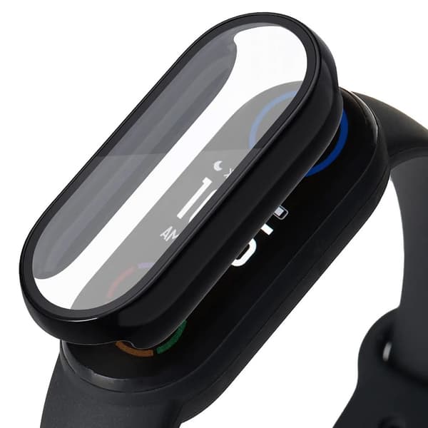 Suojakuori + lasi 2in1 Xiaomi Mi Band 8 - Musta