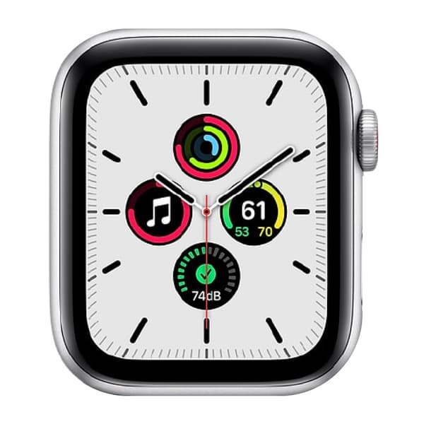 Apple Watch SE Cellular Silver 44mm Black Sport Band Grade C Refurbished