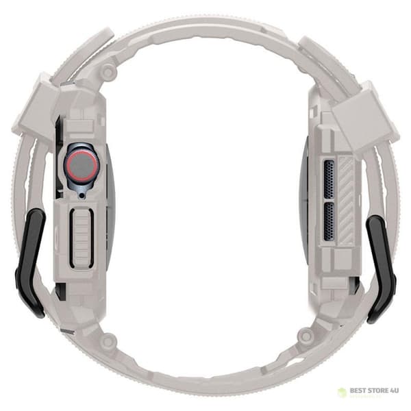 Spigen Rugged Armor Pro – Armband med fodral för Apple Watch 10 46mm (Dune Beige)