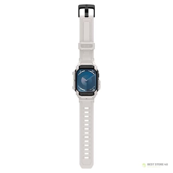 Spigen Rugged Armor Pro – Armband med fodral för Apple Watch 10 46mm (Dune Beige)