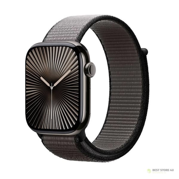 Crong Nylon - Sport Band Apple Watchille 44/45/46/49 mm (Yönharmaa)