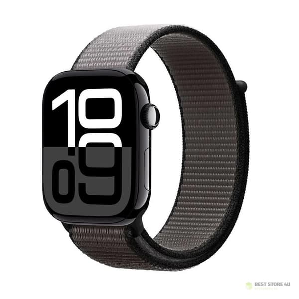 Crong Nylon - Sport Band Apple Watchille 44/45/46/49 mm (Yönharmaa)