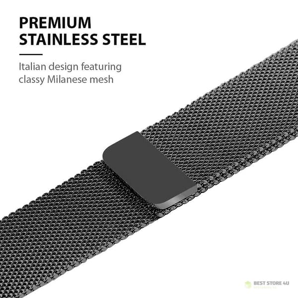 Crong Milano Steel - Ruostumattomasta teräksestä valmistettu ranneke Apple Watchille 42/44/45/49 mm (grafiitti)