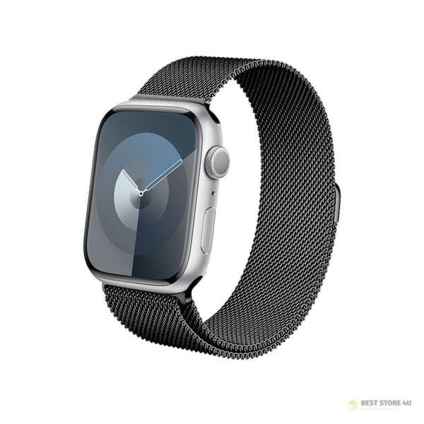 Crong Milano Steel - Ruostumattomasta teräksestä valmistettu ranneke Apple Watchille 42/44/45/49 mm (grafiitti)