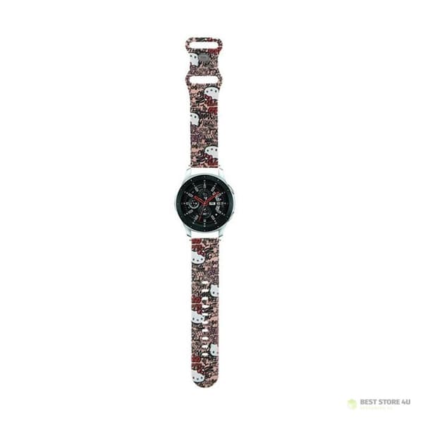 Hello Kitty Silikonetiketter Graffiti - Universalarmband för Smartklocka 22mm (Rosa)