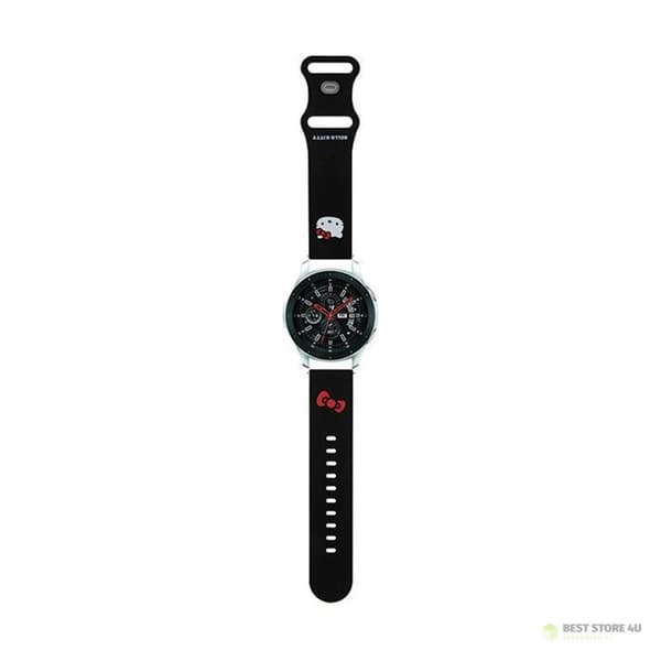 Hello Kitty Silikon Kitty Huvud - Universalarmband för Smartklocka 22mm (Svart)