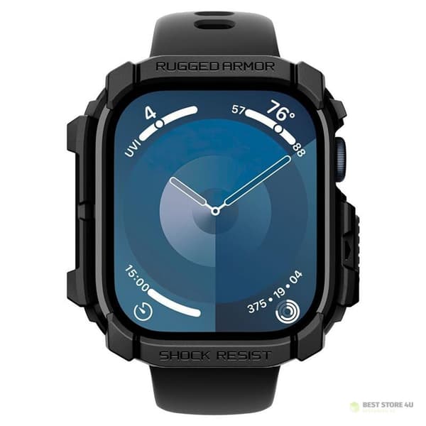 Spigen Rugged Armor – Fodral till Apple Watch 10 42 mm (Mattsvart)