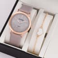 Miniatyrbillede 4 af 4: DAMEUR Kunstlæder KOMFORTABEL KLASSISK Quartz ELEGANT MODERIGT Grå