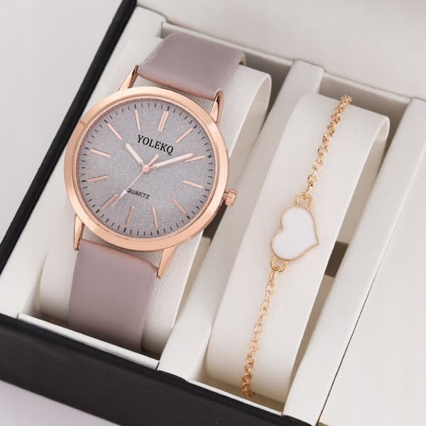 DAMEUR Kunstlæder KOMFORTABEL KLASSISK Quartz ELEGANT MODERIGT Grå