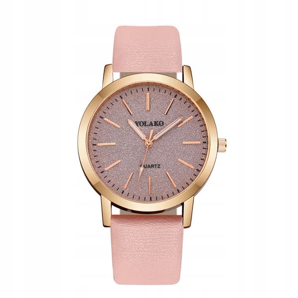 DAMKLOCKA Eko-läder BEKVÄM KLASSISK Kvarts ELEGANT MODERIGT Rosa