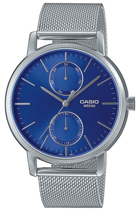 CASIO MTP-B310M-2AVEF herrklocka - grått rostfritt stål - 5 atm - analog