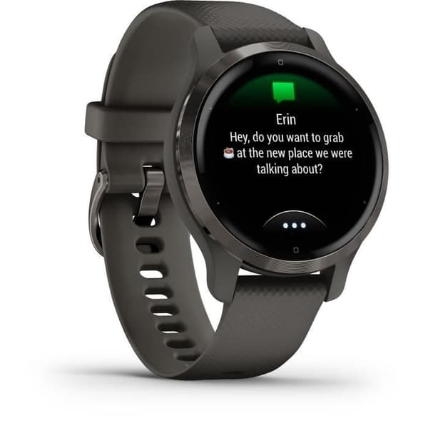 GARMIN Venu 2S - GPS smartwatch - Grå - Mörkgrå rem