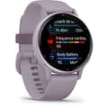 Miniatyrbild 2 av 5: Garmin Vivoactive 5 Smartwatch, metallisk orkidé med lila rem