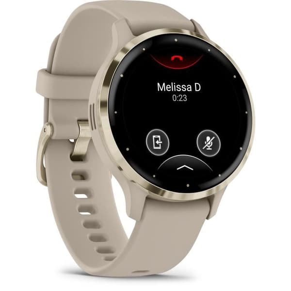 GPS-klocka Venu 3S GARMIN, 30,4mm (1,2"), Mjuk Guldstål, linnehus och linne-silikonband