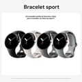 Miniatyrbild 2 av 6: GOOGLE Pixel Watch Smartwatch - 41 mm - Aktivt polerat silver - Kolarmband