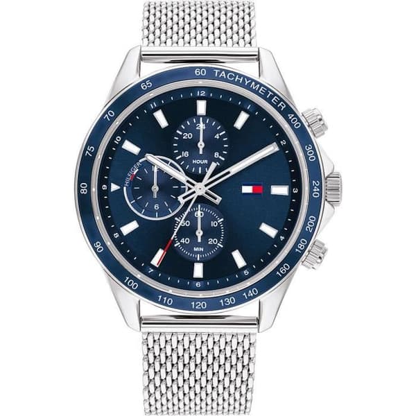 Klocka - Tommy Hilfiger - Miles - Silver/Steel - 5 ATM - Blå urtavla - Analogisk