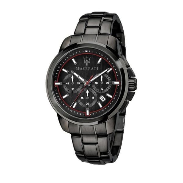 Klocka - Maserati - Framgång - Kronograf - Kvarts - 44mm Svart IP