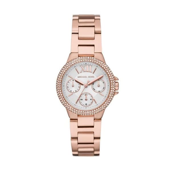 Damklocka - MICHAEL KORS - Chic modell - Rosa rostfritt stål - Runt boett 33 mm - Analog