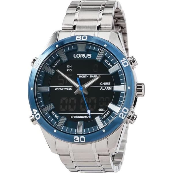 Klocka - Lorus - RW647AX-9 - Rostfritt stål - Blå - Silver
