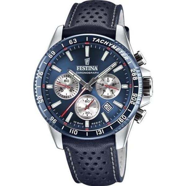Klocka - Festina - F20561/2 - Blå Urtavla - 45mm - Vattentät 10ATM