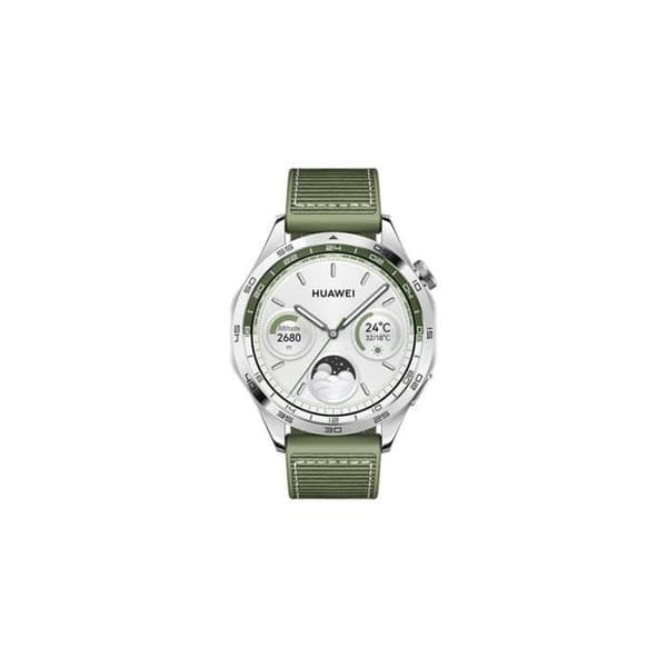 Huawei WATCH GT4 46mm GRÖN WOVEN STRAP ansluten klocka