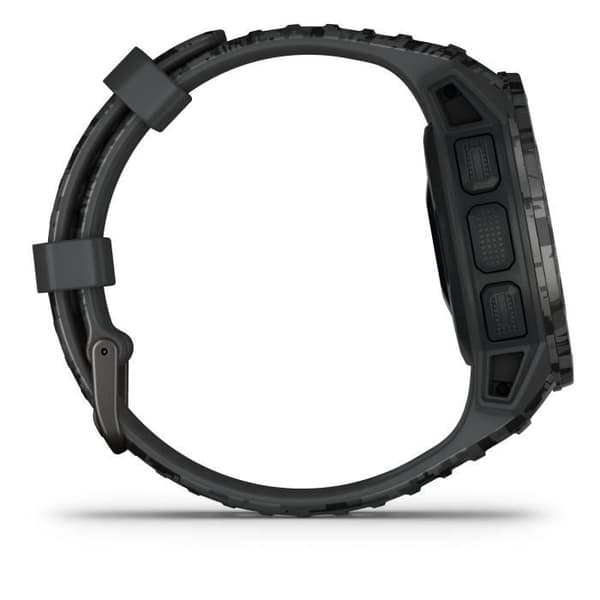 Robust Solar GPS-klocka - GARMIN - Instinct Solar - Camo Edition - Graphite Camo - 0,9" x 0,9" (23 x 23) Display med dubbla fönster
