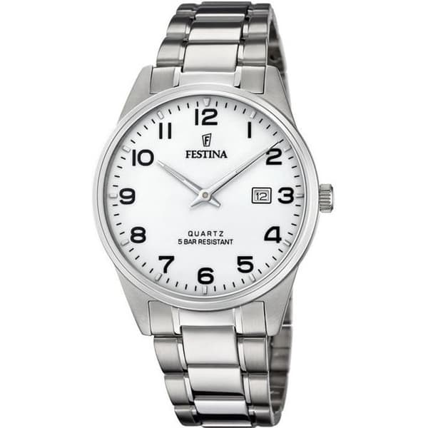 Klocka - Festina - 20511 - Analog - Rostfritt stål - Vit urtavla