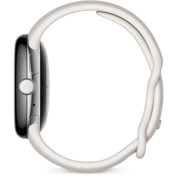 GOOGLE Pixel Watch Smartwatch - 41 mm - Aktivt polerat silver - Kritarmband